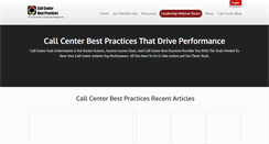 Desktop Screenshot of callcenterbestpractices.com